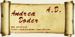 Andrea Doder vizit kartica